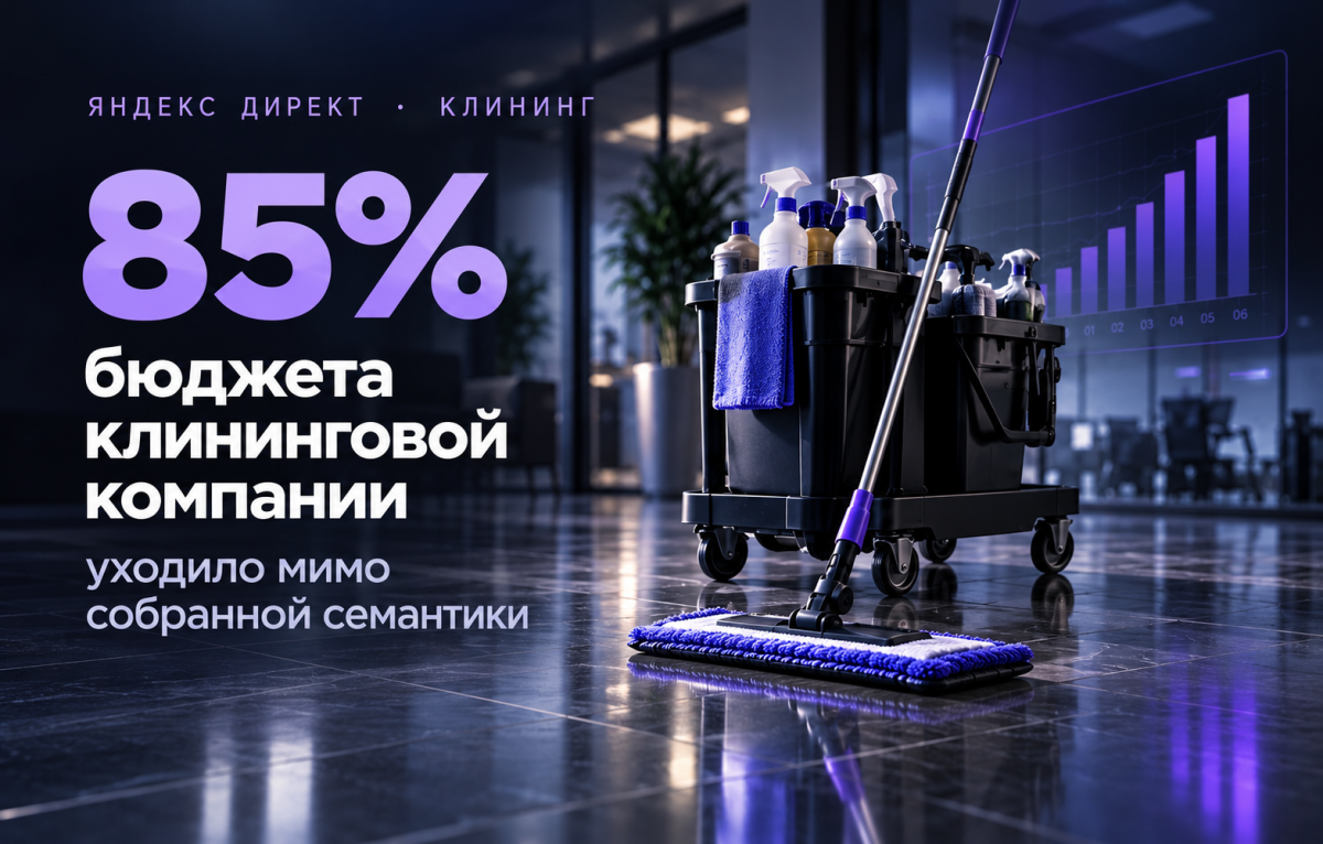 85% бюджета клининговой компании уходило мимо собранной семантики